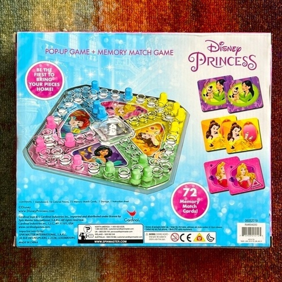 Brand New Disney Princess Pop Up Game & Memory Match Game Ariel Belle Jasmine - Picture 6 of 12